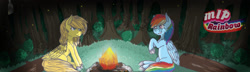 Size: 2250x645 | Tagged: safe, artist:php102, deleted from derpibooru, imported from derpibooru, rainbow dash, oc, pony, forest, my little pony, night, original character do not steal, sunshine