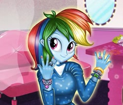 Size: 411x352 | Tagged: safe, imported from derpibooru, rainbow dash, equestria girls, flash game, nail polish, rainbow dash always dresses in style