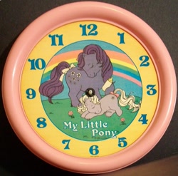 Size: 799x789 | Tagged: safe, imported from derpibooru, baby blossom, blossom, clock, g1, irl, merchandise, photo
