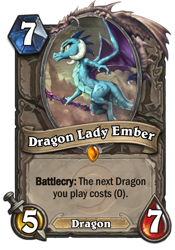 Size: 400x573 | Tagged: safe, artist:assasinmonkey, edit, imported from derpibooru, princess ember, dragon, bloodstone scepter, card, ccg, crossover, dragon lord ember, flying, hearthstone, legendary, trading card, trading card edit, trading card game, warcraft