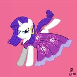 Size: 800x800 | Tagged: safe, artist:jazzytyfighter, imported from derpibooru, rarity, boa hancock, clothes, dress, female, one piece, solo