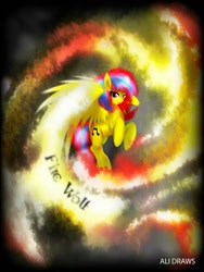 Size: 771x1024 | Tagged: safe, artist:kaiomutaru25, imported from derpibooru, oc, oc only, oc:fire wolf, pegasus, pony, solo