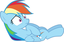 Size: 4495x3000 | Tagged: safe, artist:sollace, imported from derpibooru, rainbow dash, pony, 28 pranks later, .svg available, female, on back, show accurate, simple background, solo, transparent background, vector