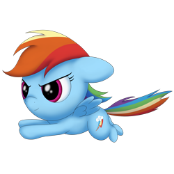 Size: 1024x1024 | Tagged: safe, artist:redquoz, imported from derpibooru, rainbow dash, chibi, female, flying, simple background, smol, solo