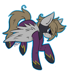 Size: 413x440 | Tagged: safe, artist:trixiequeenoffire, imported from derpibooru, oc, oc only, oc:digital dusk, pony, clothes, shadowbolts costume, solo