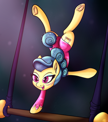 Size: 1500x1700 | Tagged: safe, artist:novaspark, imported from derpibooru, trapeze star, pony, viva las pegasus, butt, clothes, female, leotard, plot, solo, trapeze, underhoof