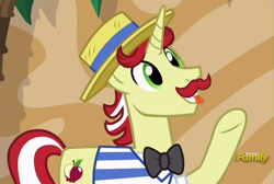 Size: 691x465 | Tagged: safe, imported from derpibooru, screencap, flam, pony, viva las pegasus, cute, discovery family logo, flamabetes, male, silly, silly pony, solo, tongue out