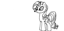 Size: 918x443 | Tagged: safe, artist:mspaintjoe, imported from derpibooru, rarity, female, monochrome, ms paint, solo