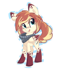 Size: 500x551 | Tagged: safe, artist:indiefoxtail, imported from derpibooru, oc, oc only, pegasus, pony, clothes, scarf, solo