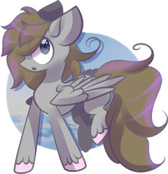 Size: 1717x1774 | Tagged: safe, artist:olivecow, imported from derpibooru, oc, oc only, oc:digital dusk, pony, solo