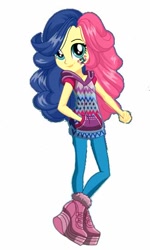 Size: 328x546 | Tagged: safe, imported from derpibooru, bon bon, sweetie drops, equestria girls, legend of everfree, camp fashion show outfit, female, simple background, solo, white background