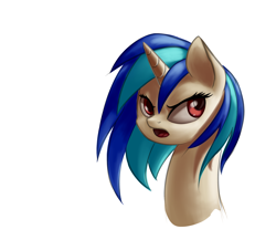 Size: 3000x2600 | Tagged: safe, artist:alorpax, imported from derpibooru, dj pon-3, vinyl scratch, angry, female, solo