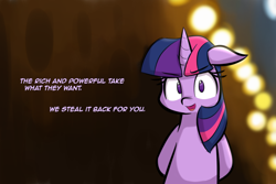 Size: 1280x853 | Tagged: safe, artist:heir-of-rick, imported from derpibooru, part of a set, twilight sparkle, dialogue, female, floppy ears, leverage, solo