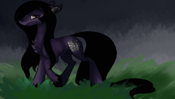 Size: 1920x1080 | Tagged: safe, artist:brainiac, imported from derpibooru, oc, oc only, oc:brainiac, pony, full body, fullbody, male, sad, stallion, unshorn fetlocks