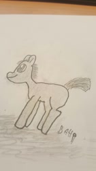 Size: 747x1328 | Tagged: safe, artist:boandreh, imported from derpibooru, generic pony, monochrome, newbie artist training grounds, solo, traditional art