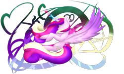 Size: 5000x3000 | Tagged: safe, artist:shadowsketch1203, imported from derpibooru, princess cadance, absurd resolution, female, flying, magic, simple background, solo, transparent background