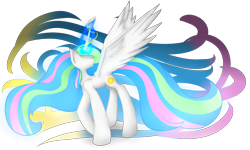 Size: 5000x3000 | Tagged: safe, artist:shadowsketch1203, imported from derpibooru, princess celestia, pony, absurd resolution, female, magic, mare, simple background, solo, spread wings, transparent background