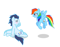 Size: 520x402 | Tagged: safe, artist:sisirr, imported from derpibooru, rainbow dash, soarin', pony, male, shipping, soarindash, straight