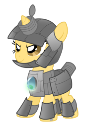 Size: 2621x3619 | Tagged: safe, artist:lostinthetrees, imported from derpibooru, oc, oc only, pony, unicorn, armor, female, filly, solo