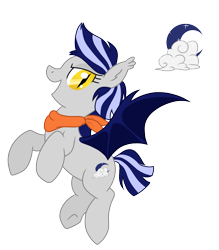 Size: 1051x1200 | Tagged: safe, artist:ruushiicz, imported from derpibooru, oc, oc only, oc:silver dust, bat pony, pony, solo