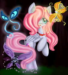 Size: 1140x1260 | Tagged: dead source, safe, artist:lunaritass, imported from derpibooru, oc, oc only, butterfly, pegasus, pony, solo