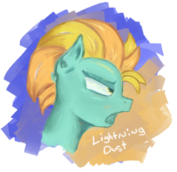 Size: 1822x1774 | Tagged: safe, artist:post-it, imported from derpibooru, lightning dust, female, painting, solo