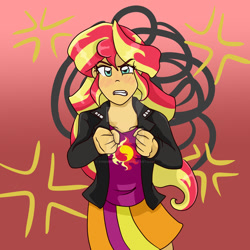 Size: 1024x1024 | Tagged: safe, artist:yoshimarsart, imported from derpibooru, sunset shimmer, equestria girls, angry, female, solo, watermark