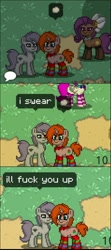 Size: 640x1440 | Tagged: safe, imported from derpibooru, screencap, oc, oc only, oc:debra rose, pony, pony town, clothes, socks, striped socks, vulgar
