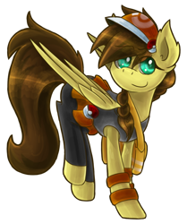 Size: 720x860 | Tagged: safe, artist:theomegaridley, imported from derpibooru, oc, oc only, oc:nemsee, pegasus, pony, clothes, female, mare, pokémon, solo