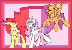 Size: 2170x1500 | Tagged: safe, artist:justart101, imported from derpibooru, apple bloom, scootaloo, sweetie belle, cutie mark, cutie mark crusaders, scootaloo can fly, the cmc's cutie marks