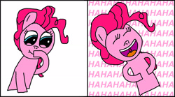 Size: 2301x1277 | Tagged: safe, artist:employeeamillion, imported from derpibooru, pinkie pie, laughing, reaction image, story included, uvula