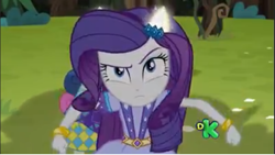 Size: 643x362 | Tagged: safe, imported from derpibooru, screencap, bon bon, lyra heartstrings, rarity, equestria girls, legend of everfree, camp fashion show outfit, discovery kids
