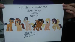 Size: 960x540 | Tagged: safe, imported from derpibooru, 6teen, autograph, caitlin cooke, christian potenza, comic con, irl, jen masterson, jonesy garcia, jude lizowski, nikki wong, photo, ponified, voice actor, wyatt williams