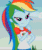 Size: 916x1080 | Tagged: safe, imported from derpibooru, screencap, rainbow dash, equestria girls, legend of everfree, animated, female, frown, gif, glare, out of context, solo, unamused