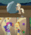 Size: 400x450 | Tagged: safe, edit, edited screencap, imported from derpibooru, screencap, applejack, rarity, human, equestria girls, legend of everfree, the return of harmony, abuse, animated, comparison, discovery kids, female, force field, gif, jackabuse, martial artist rarity