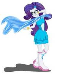 Size: 3531x4595 | Tagged: safe, artist:deannaphantom13, imported from derpibooru, rarity, equestria girls, absurd resolution, avatar: the last airbender, boots, bracelet, clothes, crossover, dress, fall formal outfits, female, flash puppet, high heel boots, jewelry, jewels, nickelodeon, solo, water, waterbending