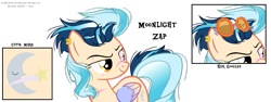 Size: 1023x383 | Tagged: safe, artist:flurrypastels-mlp, imported from derpibooru, oc, pony, cutie mark, female, magical lesbian spawn, mare, offspring, parent:indigo zap, parent:sugarcoat, parents:sugarzap, shipping