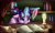 Size: 2800x1700 | Tagged: safe, artist:alina-sherl, imported from derpibooru, starlight glimmer, book, candle, candlelight, crying, female, ink, magic, pen, russian, scroll, solo, writing
