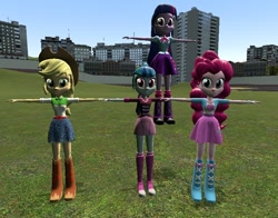 Size: 764x600 | Tagged: safe, imported from derpibooru, applejack, pinkie pie, sonata dusk, twilight sparkle, equestria girls, 3d, gmod, twilight sparkle (alicorn)