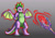 Size: 1754x1240 | Tagged: safe, artist:exelzior, imported from derpibooru, spike, dragon, age progression, bloodstone scepter, dragon lord spike, growth, hilarious in hindsight, male, muscles, offscreen character, solo, winged spike, wings