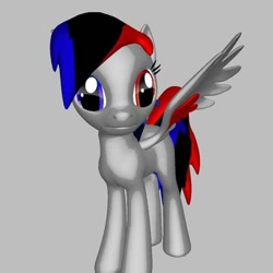 Size: 720x720 | Tagged: safe, artist:kryptorthekreator, imported from derpibooru, oc, oc only, oc:zero izubaki, pegasus, pony, 3d, solo