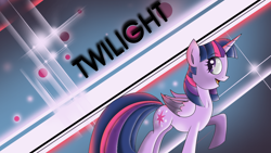 Size: 1600x900 | Tagged: safe, artist:zsparkonequus, imported from derpibooru, twilight sparkle, alicorn, pony, female, slim, smiling, solo, text, thin, twilight sparkle (alicorn), wallpaper