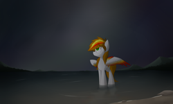 Size: 5000x3000 | Tagged: safe, artist:bakasan, deleted from derpibooru, imported from derpibooru, oc, oc only, oc:brave fleet, solo, stars, water