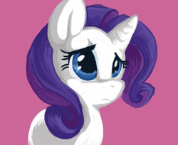 Size: 530x432 | Tagged: safe, artist:indiefoxtail, imported from derpibooru, rarity, cute, female, frown, looking up, raribetes, sad, simple background, solo
