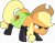 Size: 10733x8447 | Tagged: safe, artist:kevinerino, imported from derpibooru, applejack, .svg available, absurd resolution, female, fireproof boots, saddle bag, simple background, solo, transparent background, vector