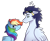 Size: 1839x1493 | Tagged: safe, artist:kikirdcz, imported from derpibooru, rainbow dash, soarin', pegasus, pony, 30 day otp challenge, duo, male, question mark, scrunchy face, shipping, simple background, soarindash, straight, transparent background, wavy mouth