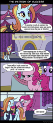 Size: 1288x2983 | Tagged: safe, artist:bredgroup, artist:sirvalter, imported from derpibooru, pinkie pie, sassy saddles, twilight sparkle, alicorn, earth pony, pony, unicorn, breaking the fourth wall, comic, cute, hasbro, i knew it, personal space invasion, product placement, sassy saddles' cutie mark, sassybetes, shocked, surprised, this explains everything, twilight sparkle (alicorn)