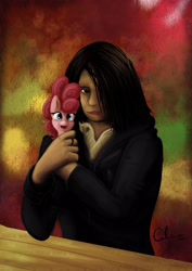 Size: 2923x4133 | Tagged: safe, artist:calena, imported from derpibooru, pinkie pie, human, digital art, painting