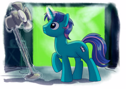 Size: 3507x2480 | Tagged: safe, artist:yulyeen, imported from derpibooru, oc, oc only, pony, fan, magic, male, solo, telekinesis