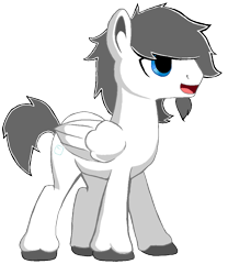 Size: 865x1040 | Tagged: safe, imported from derpibooru, oc, oc only, oc:marshmallow fluffbutt, pegasus, pony, blue eyes, male, solo